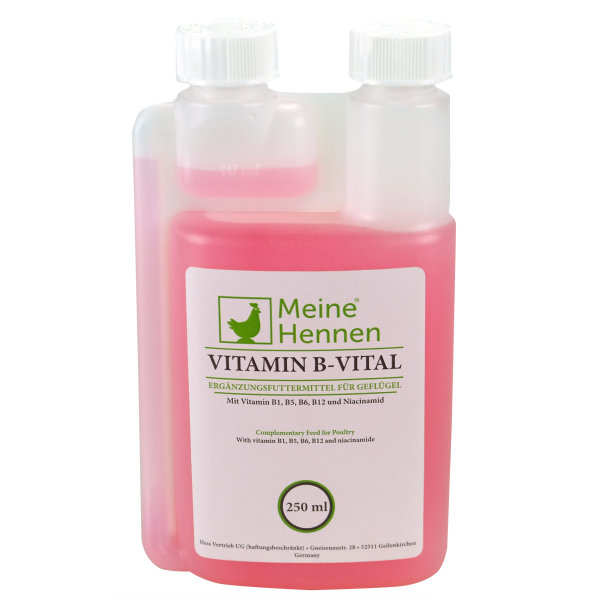 Vitamin-B-Vital 250 ml, Vitamin-B-Komplex Ergänzungsfuttermittel für Hühner, Tauben und Wachteln - MeineHennen
